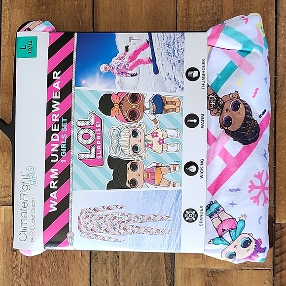 ClimateRight by Cuddl Duds L.O.L. Surprise! Girls Thermal Set Size Large 10/12 - Picture 1 of 10